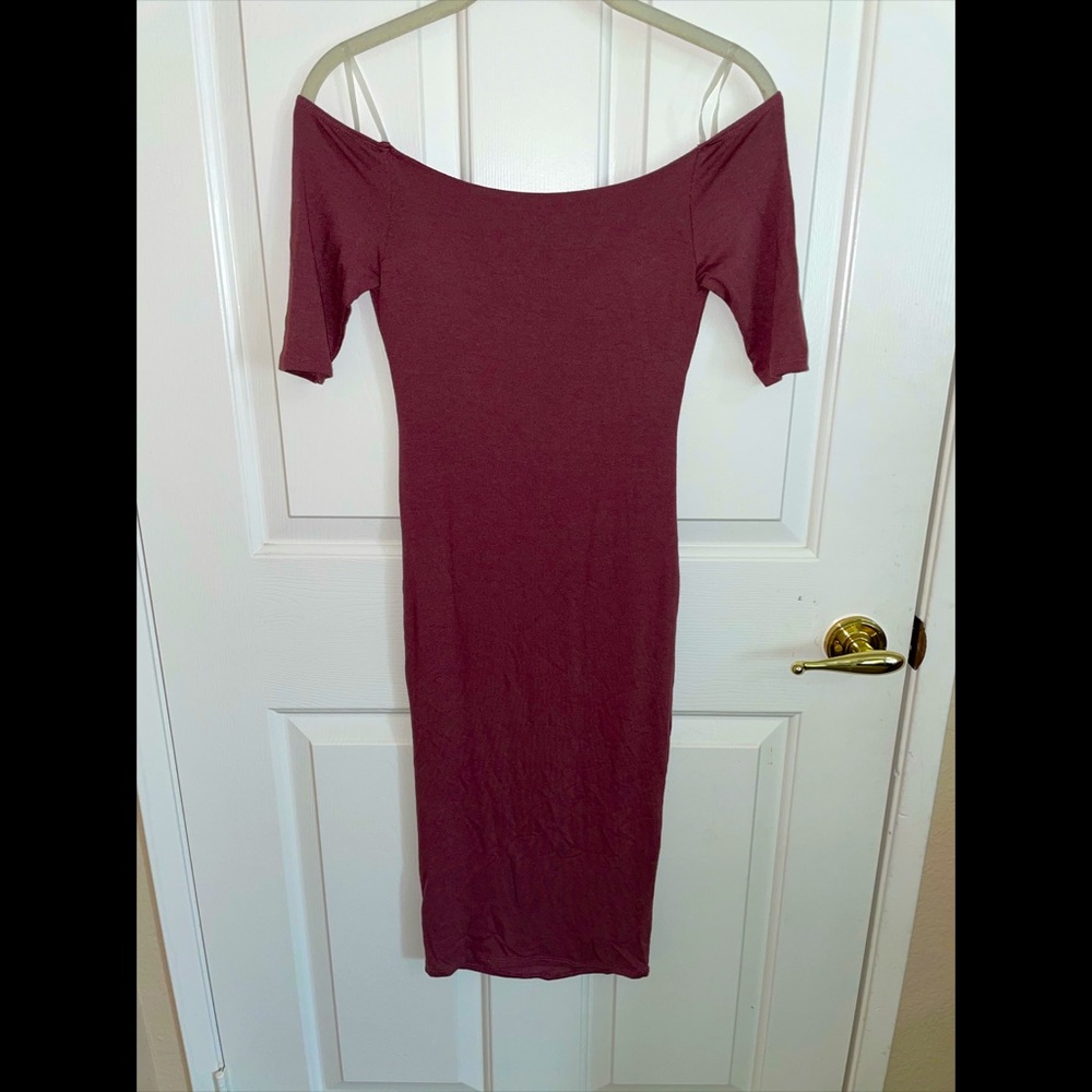 NWOT wine midi dress